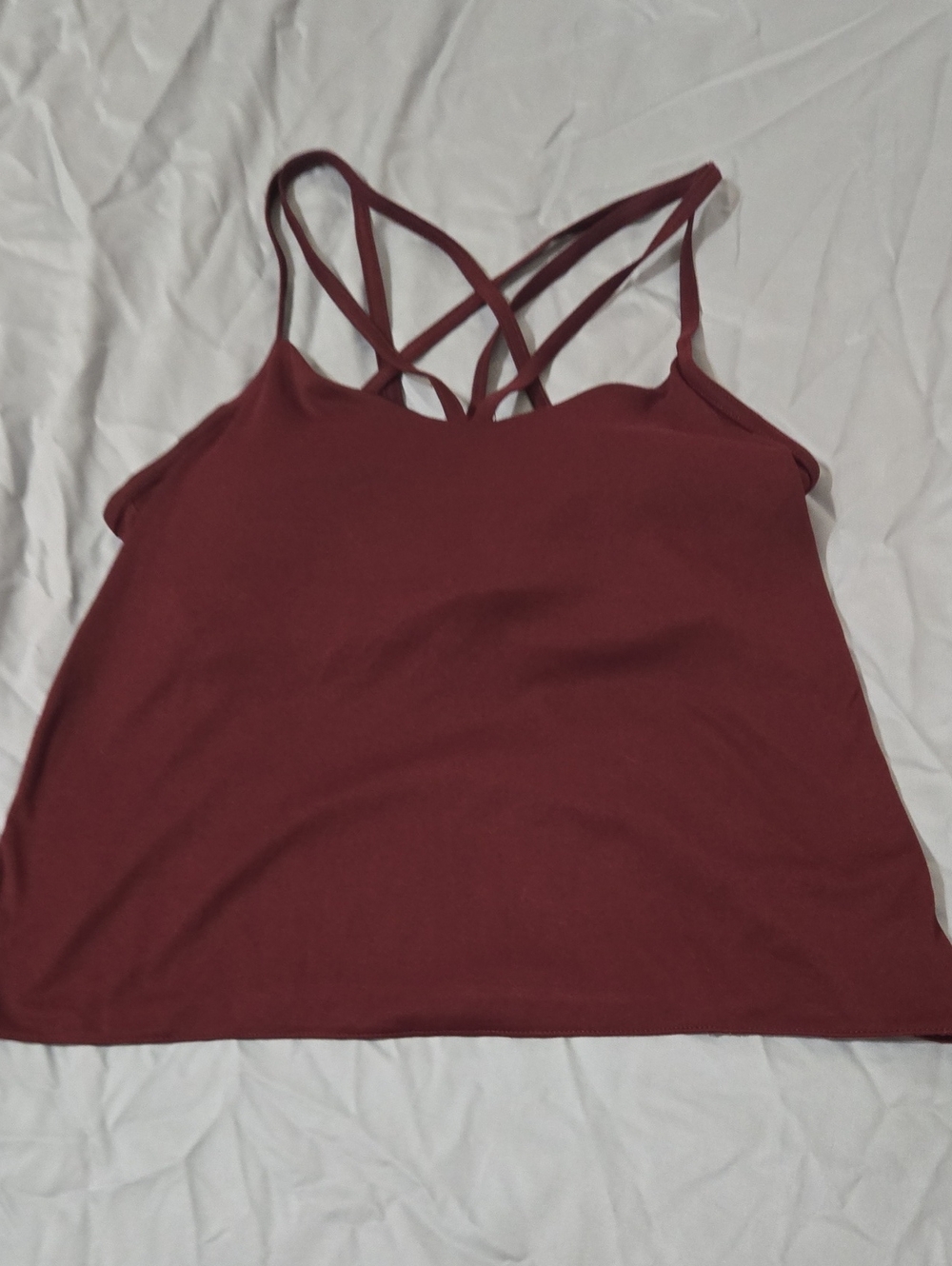 TLF Burgundy Strappy Back Tank Top